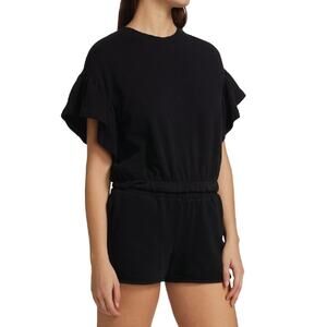 Alice and Olivia Black Crop Pullover Top
